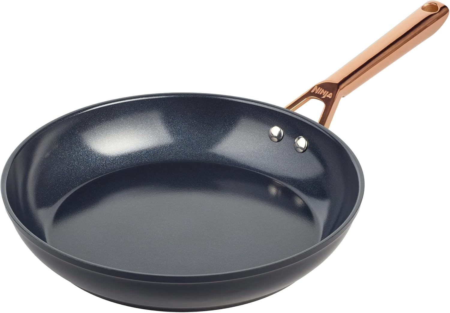 Ninja Extended Life 28 cm Ceramic Frying Pan, Non-Stick (No PFAs, PFOA, Lead or Cadmium), Induction Compatible, Stainless Steel Handle, Oven Safe up to 285°C, Copper and Black, CW90028AMZUKCP
