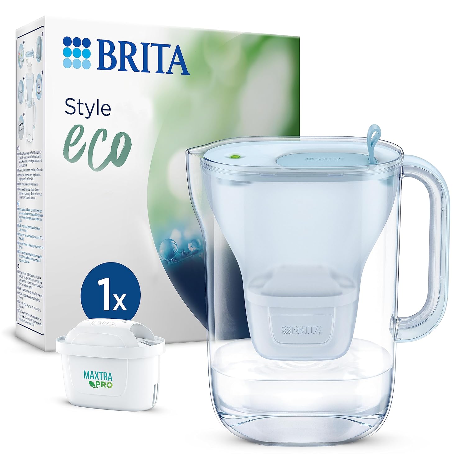 BRITA Store BRITA - Durable water filter jug ​​- Style Eco Cool - 2.4L - blue - incl. 1 MAXTRA PRO ALL-IN-1 water filter cartridge - with cashback (only in Belgium - up to €10 refund)