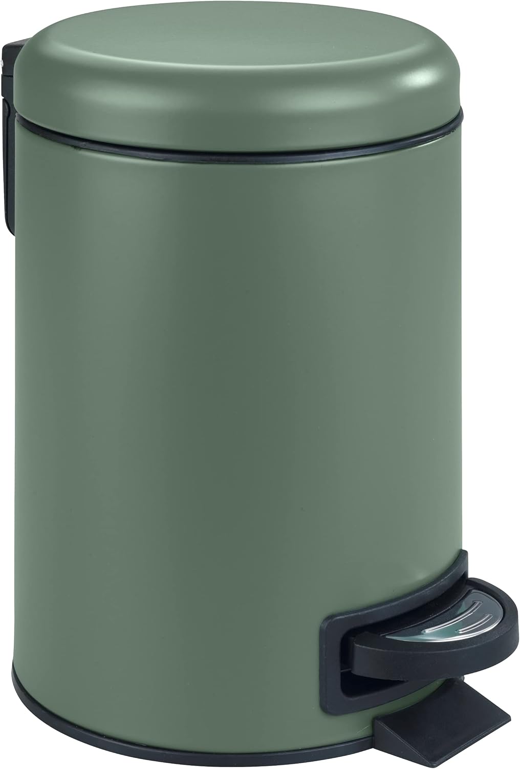 WENKO Cosmetic Pedal Bin Leman Dark Green 3L 17 x 25 x 22.5 cm