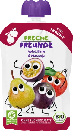 FRECHE FREUNDE Squeeze apple, pear & passion fruit, from 6 months, 100 g