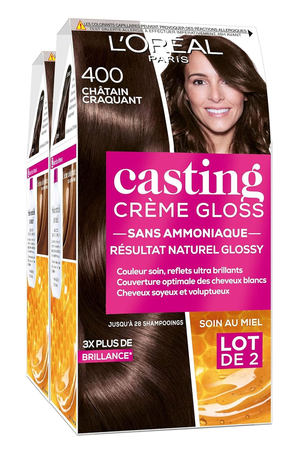 L\'Oréal Paris Casting Creme Gloss Hair Color Tone on Tone, No Ammonia, Pack of 2