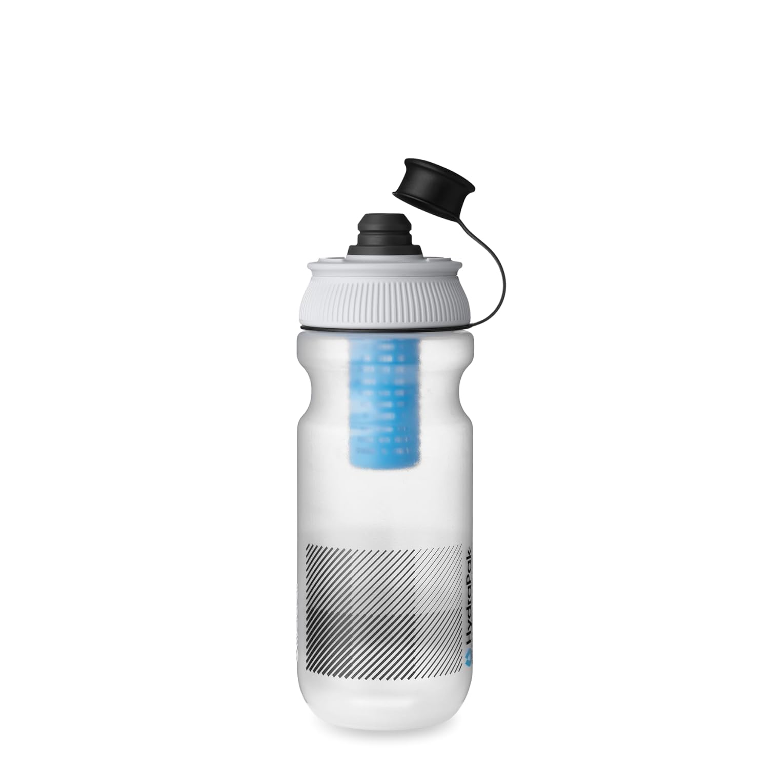 HydraPak Breakaway+ Filter Water Bottle (20 oz / 600 ml) - Hiking & Cycling Squeeze Water Bottle, Fits Backpacks & Bicycle Cages - Clear