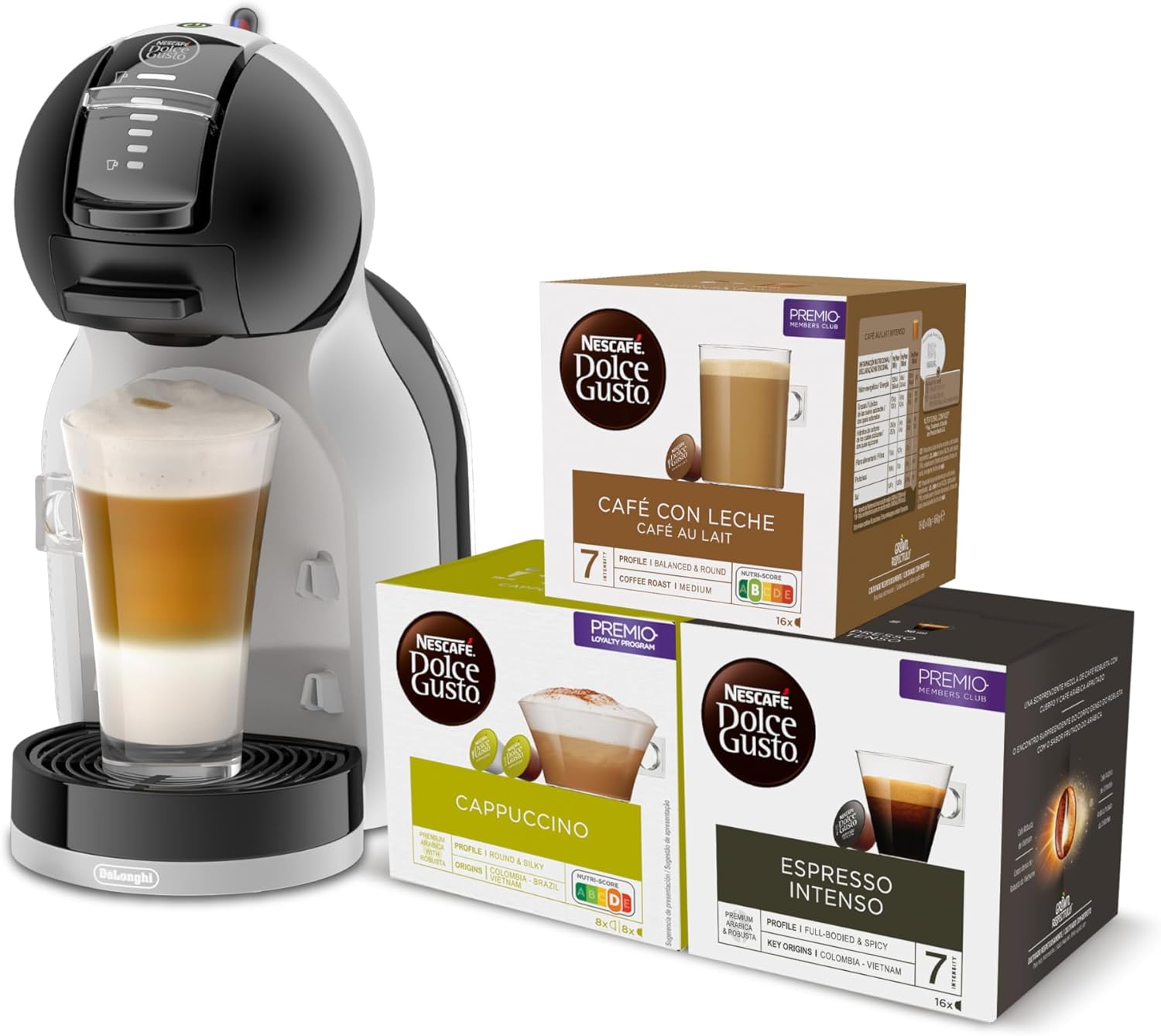 De\'Longhi Mini Me EDG155.BG ​​EDG155.BG ​​Espresso Capsule Coffee Maker 0.8 L Black Grey