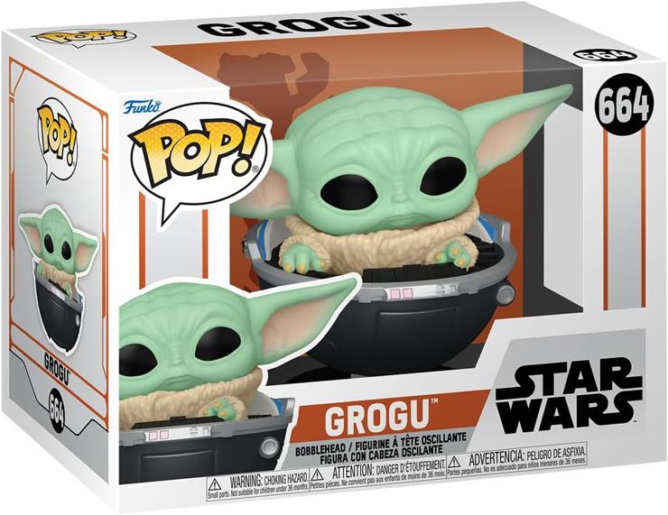 Funko Pop! Vinyl: Star Wars: The Mandalorian S9 - Grogu (The Child, Baby Yoda) - Vinyl Collectible Figure - Gift Idea - Official Merchandise - Toys For Children and Adults - TV Fans