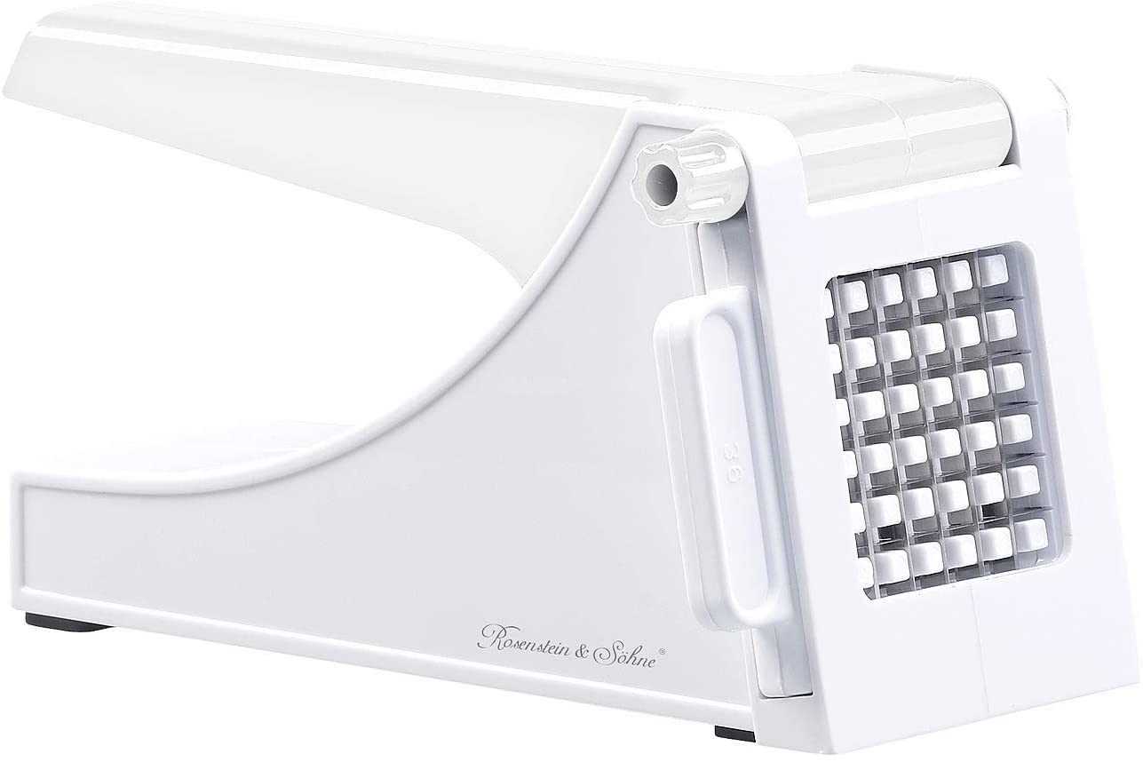 Rosenstein & Söhne Onion Cutter: Chip and Vegetable Cutter with Removable Cutting Grid (Vegetable Chopper)