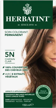 Herbatint Hair color gel 5n light chestnut brown, 1 st