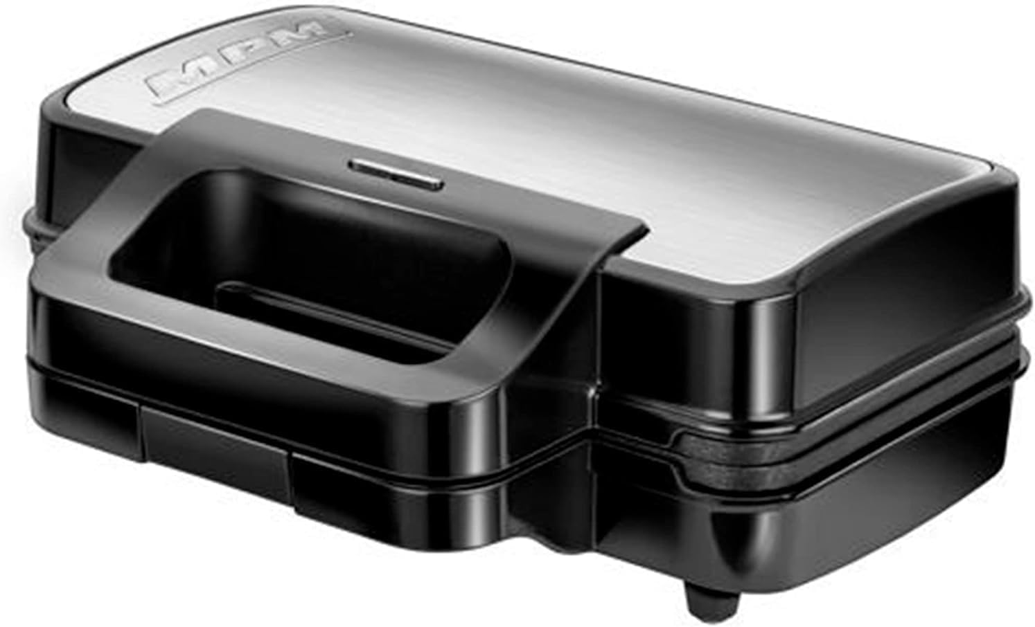 MPM - MOP 43M - 3 in 1 kitchen appliance - sandwich maker + contact grill + waffle iron - for 4 triangular sandwiches/panini or 2 Belgian waffles - with removable plates - 1000 W - with thermostat
