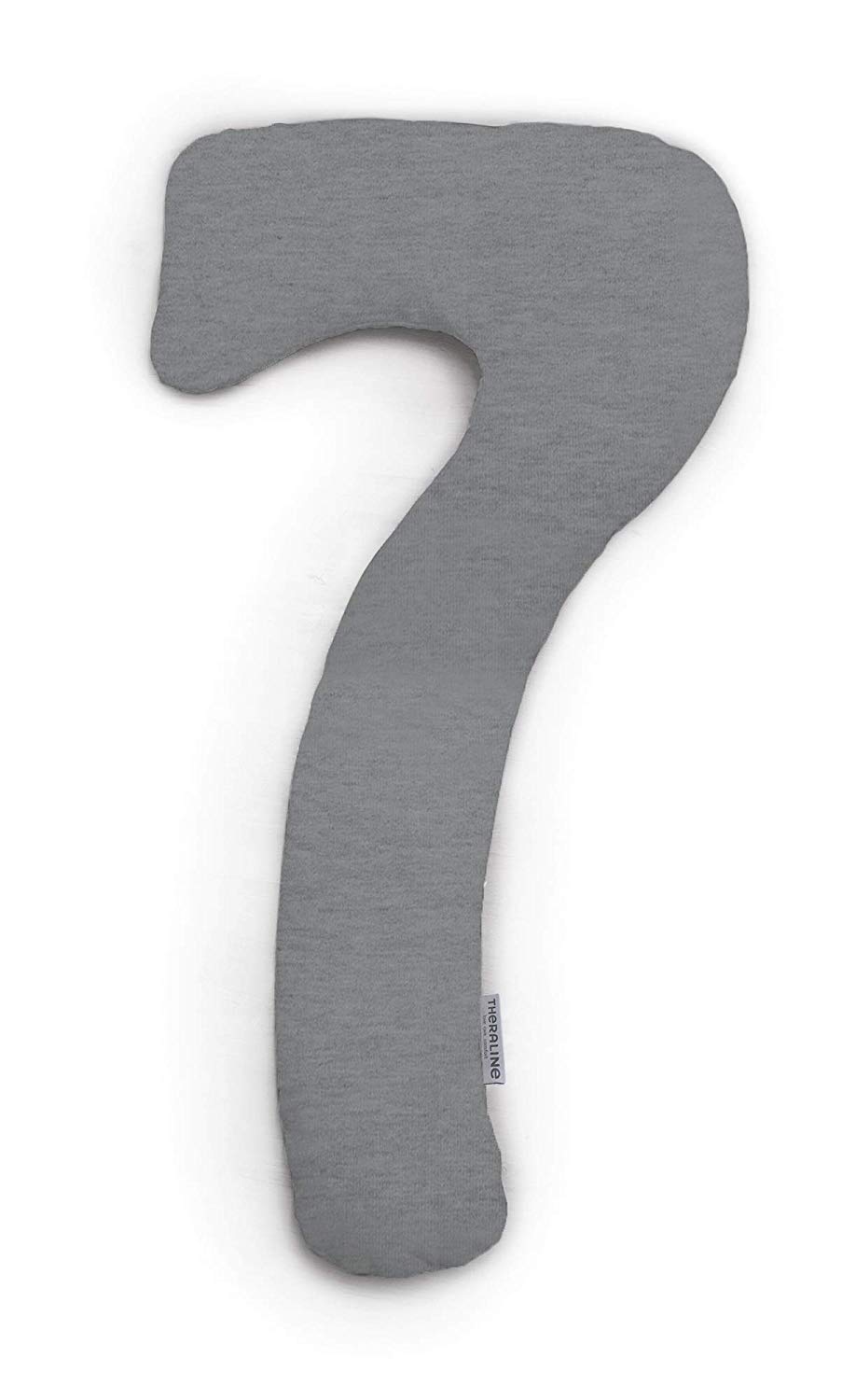 Theraline my7 - side sleeper pillow with Outer cover., Mid-Grey, 80x150 cm