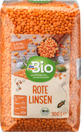 dmBio Rote Linsen, 500 g