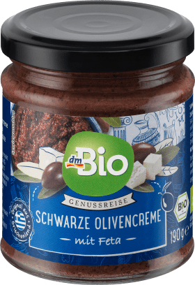 dmBio Black olive cream with feta, 190 g