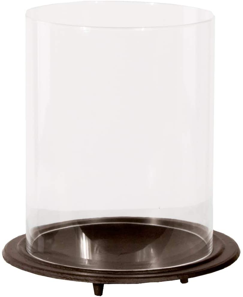 Ramona lantern with glass cylinder metal by Varia Living | vintage shabby chic design | for tea lights and pillar candles | simple, elegant design | can be used both indoors and outdoors | nice gift idea