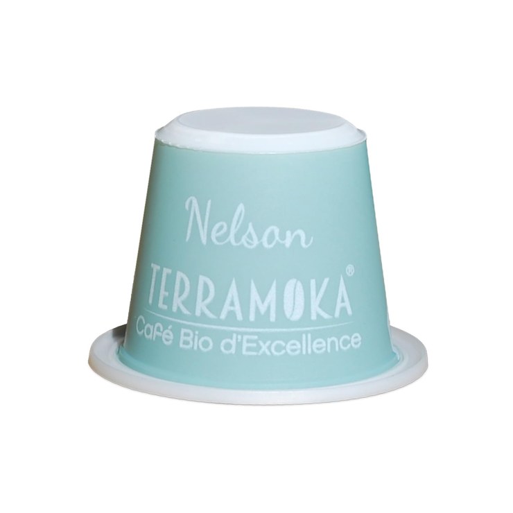 TERRAMOKA - Excellent Decaffeinated Organic Coffee - 100% Pure Arabica from Peru - Original and Elegant - 300 Nespresso Capsules Compatible Zero Waste - Mister Nelson - France