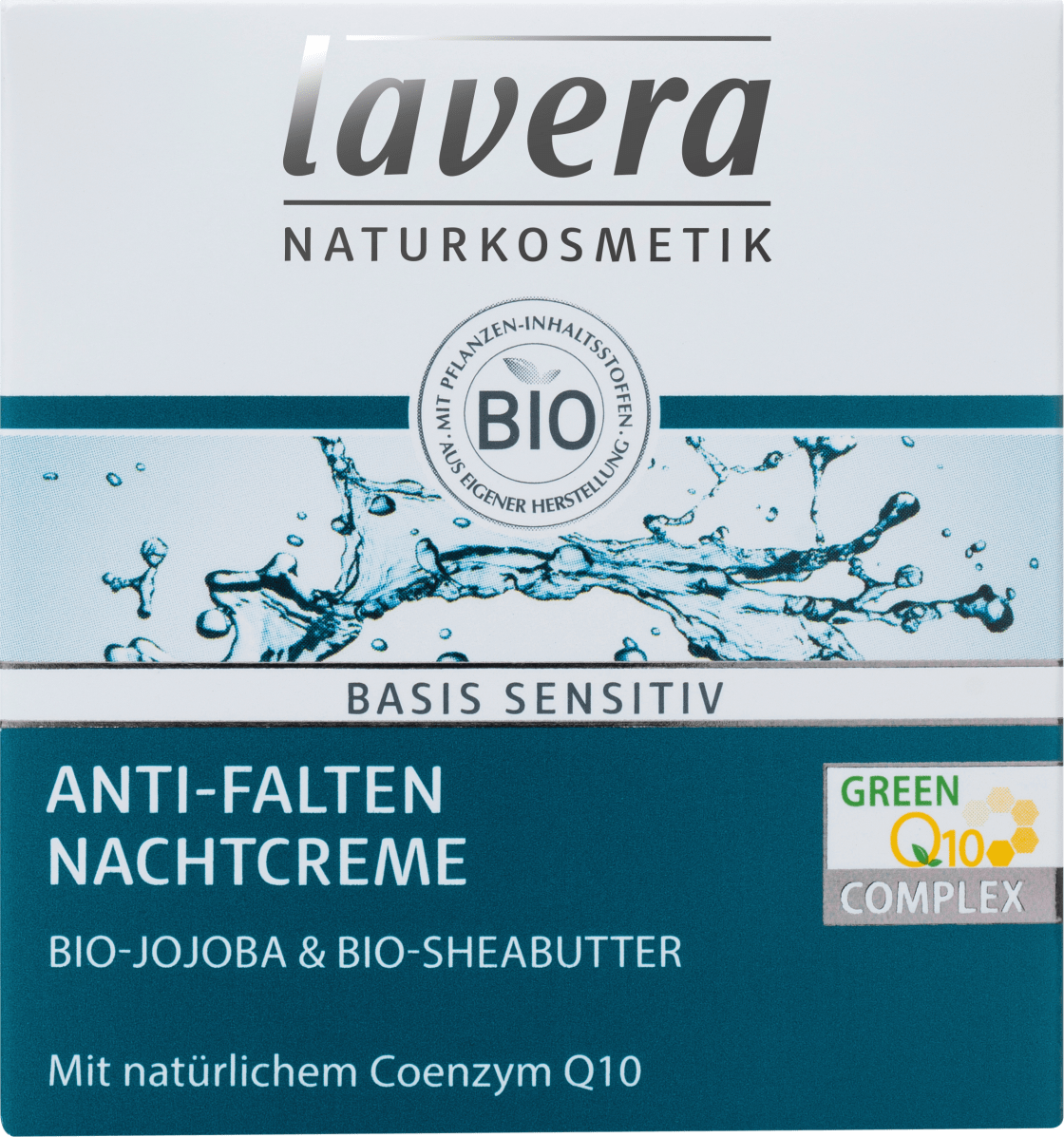 lavera Night Cream Base Sensitive Anti-Wrinkle Q10, 50 Ml