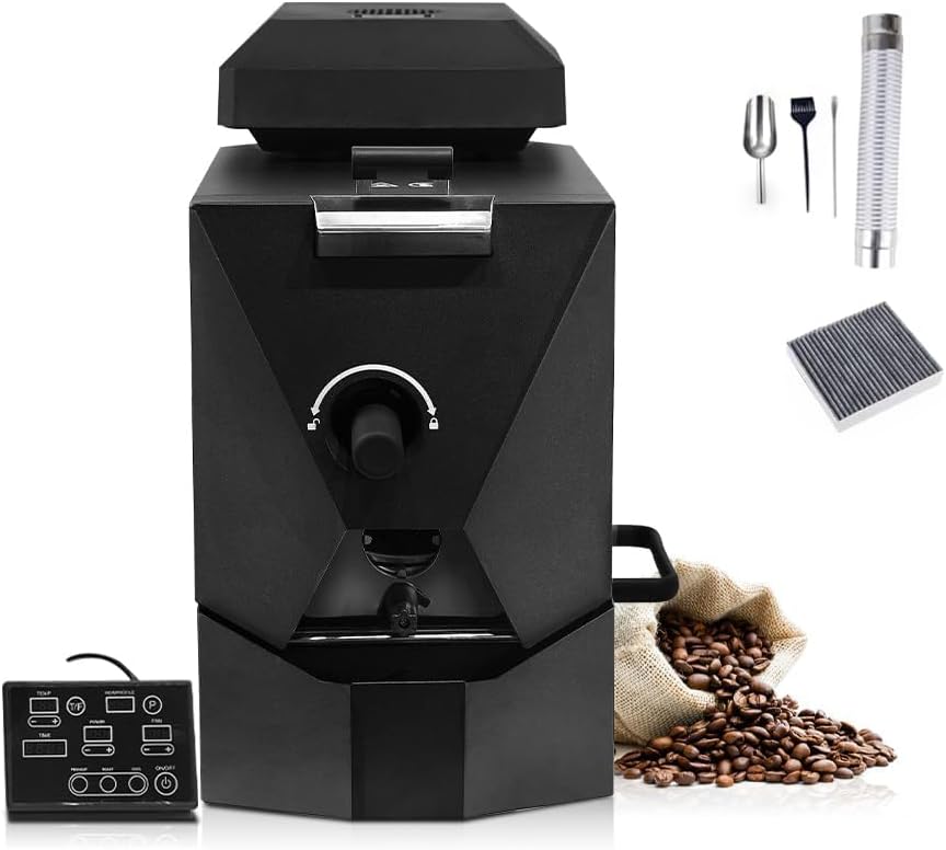 Electric Coffee Bean Roaster Commercial Roaster - Basic Model Coffee Roaster - Coffee Beans Roasting Machine with Smoke Filter