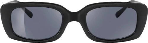 Adult sunglasses, black oval frame with black tinted lenses, 1 pc.