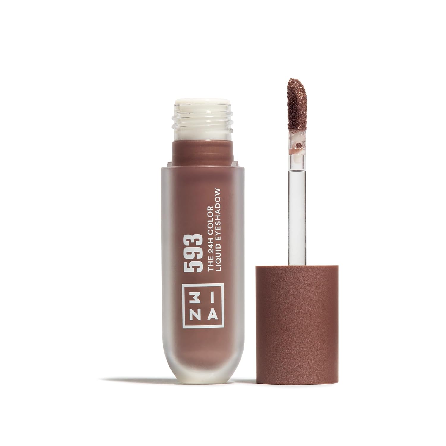 3INA MAKEUP - The 24H Color Liquid Eyeshadow 593 - Deep Taupe Liquid Eyeshadow - 24H Long Lasting - Waterproof Formula - Light and Creamy Texture - Vegan - Cruelty Free