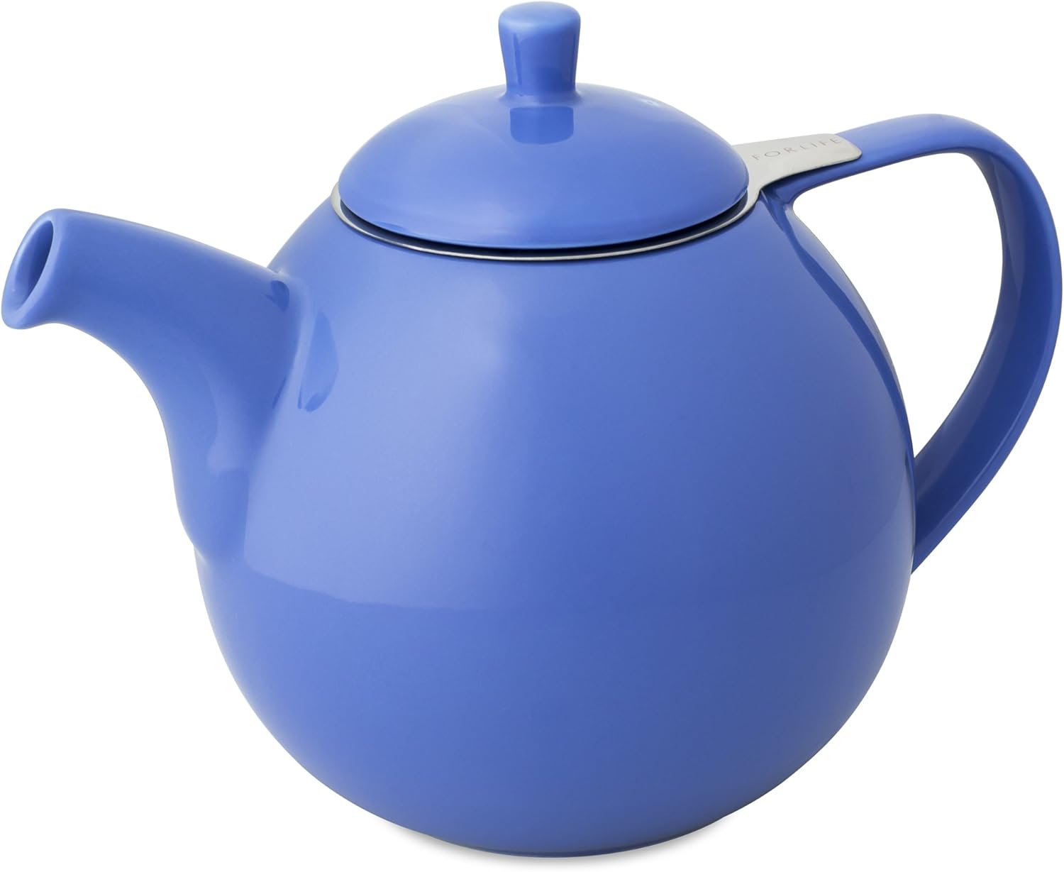 FORLIFE Curve Teapot with Infuser, 45-Ounce, Blue