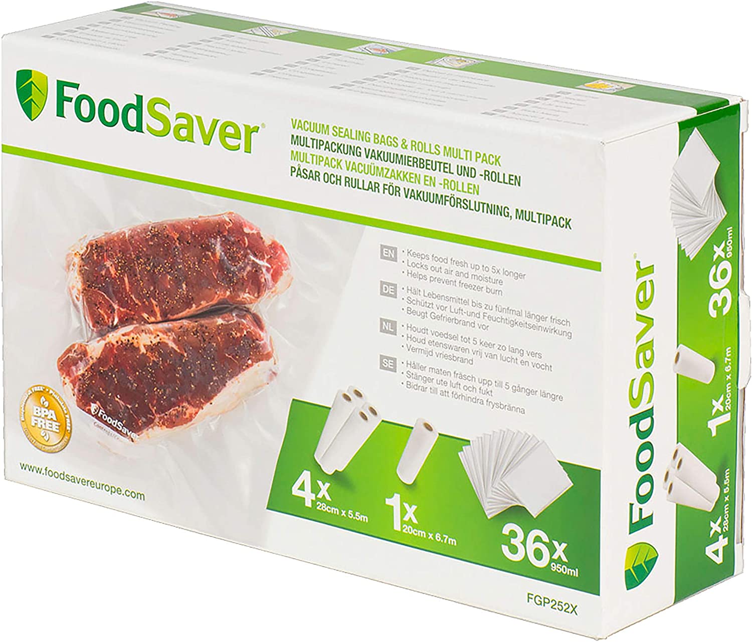 FoodSaver FGP252X Consumables Vacuum Seal Bags Combo Pack