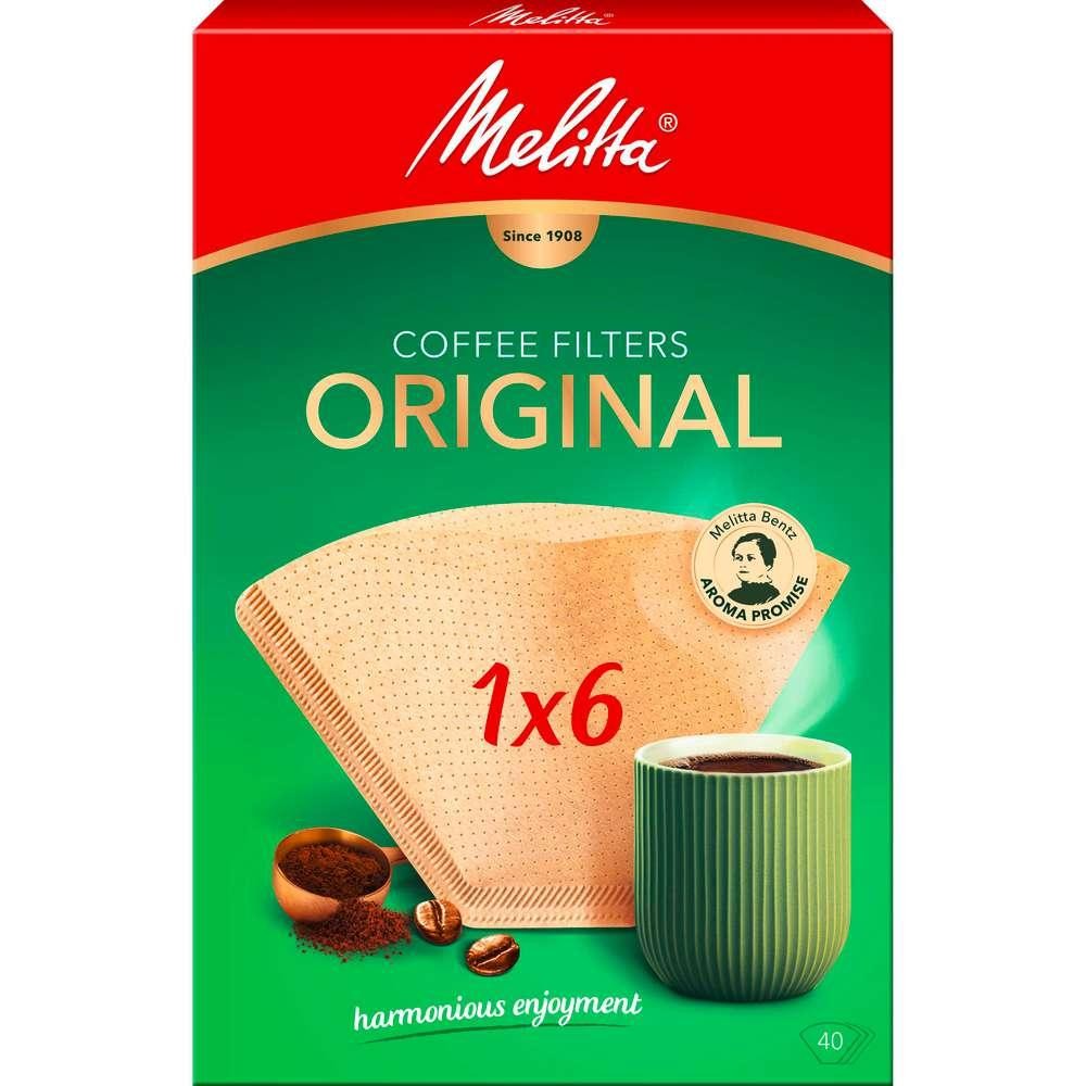 Melitta Coffee filter bags 1x6/40, natural brown