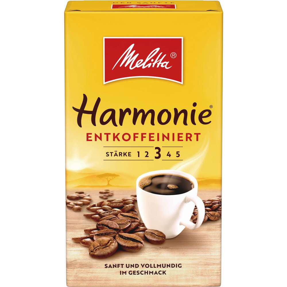 Melitta Kaffee Harmonie entkoffeiniert, gemahlen