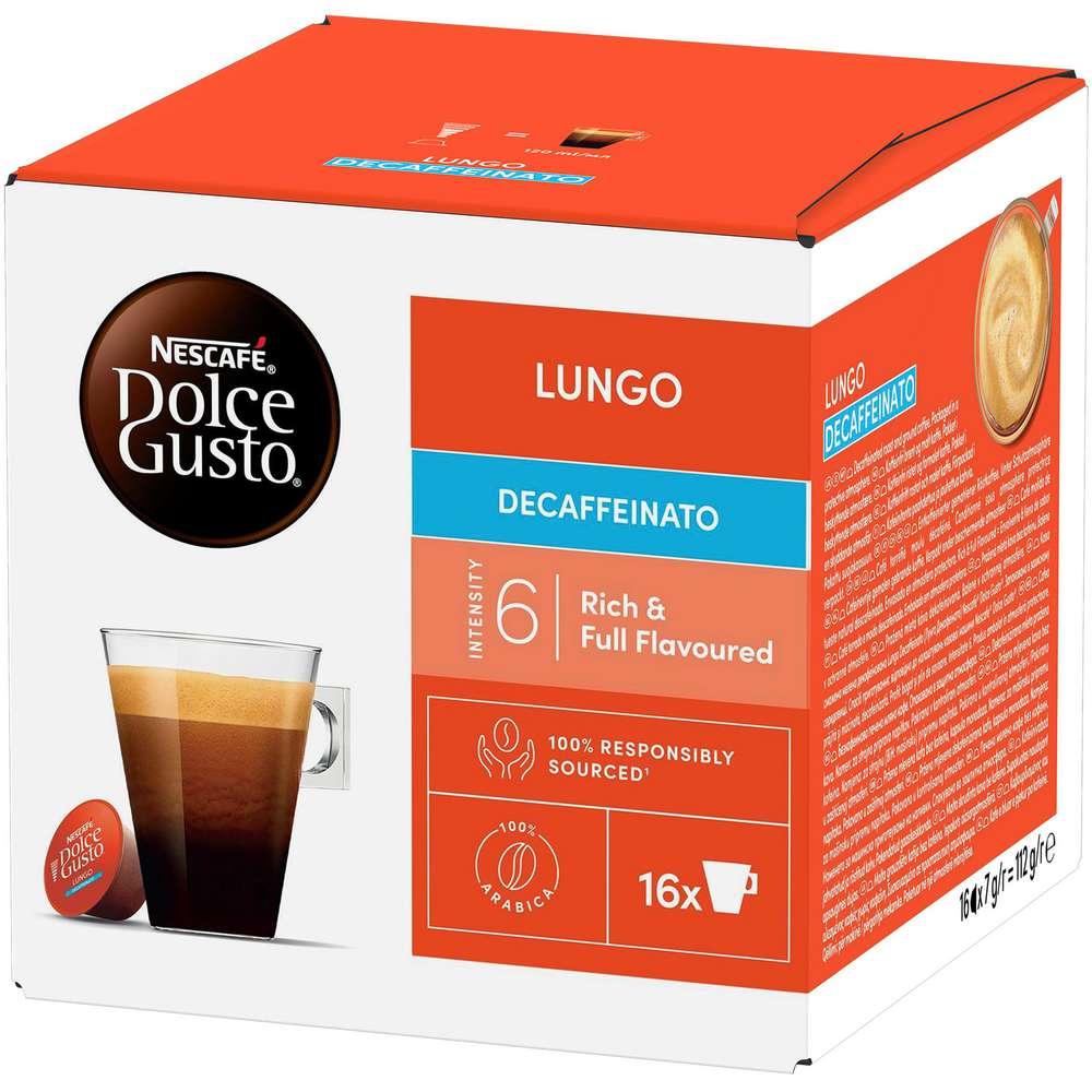 Nescafé Coffee capsules Dolce Gusto, Lungo, decaffeinated