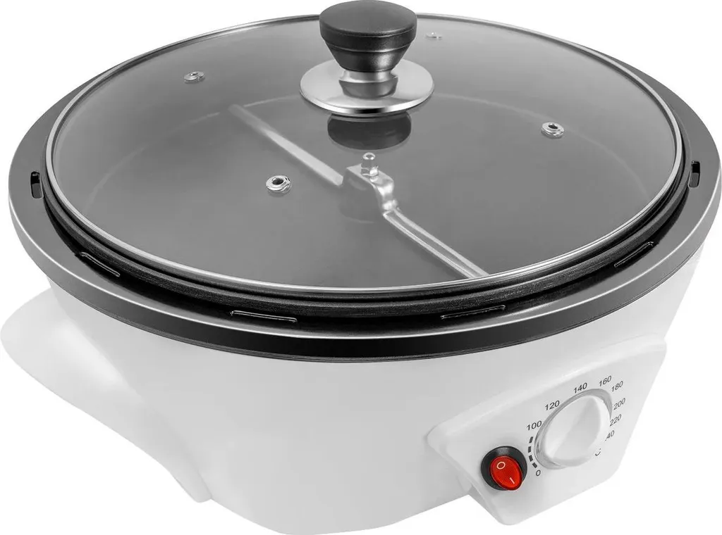 StarTech Coffee Bean Roaster - Electric Roasting Machine - 1200W - 220-240V - 500g Capacity - PP & Glass - For Coffee/Nuts - White
