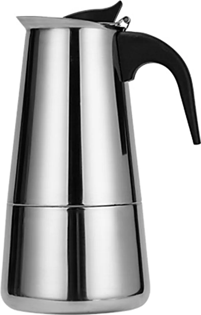 Decdeal Stainless steel coffee pot, portable electric mocha latte stove, espresso filter pot, European coffee cup