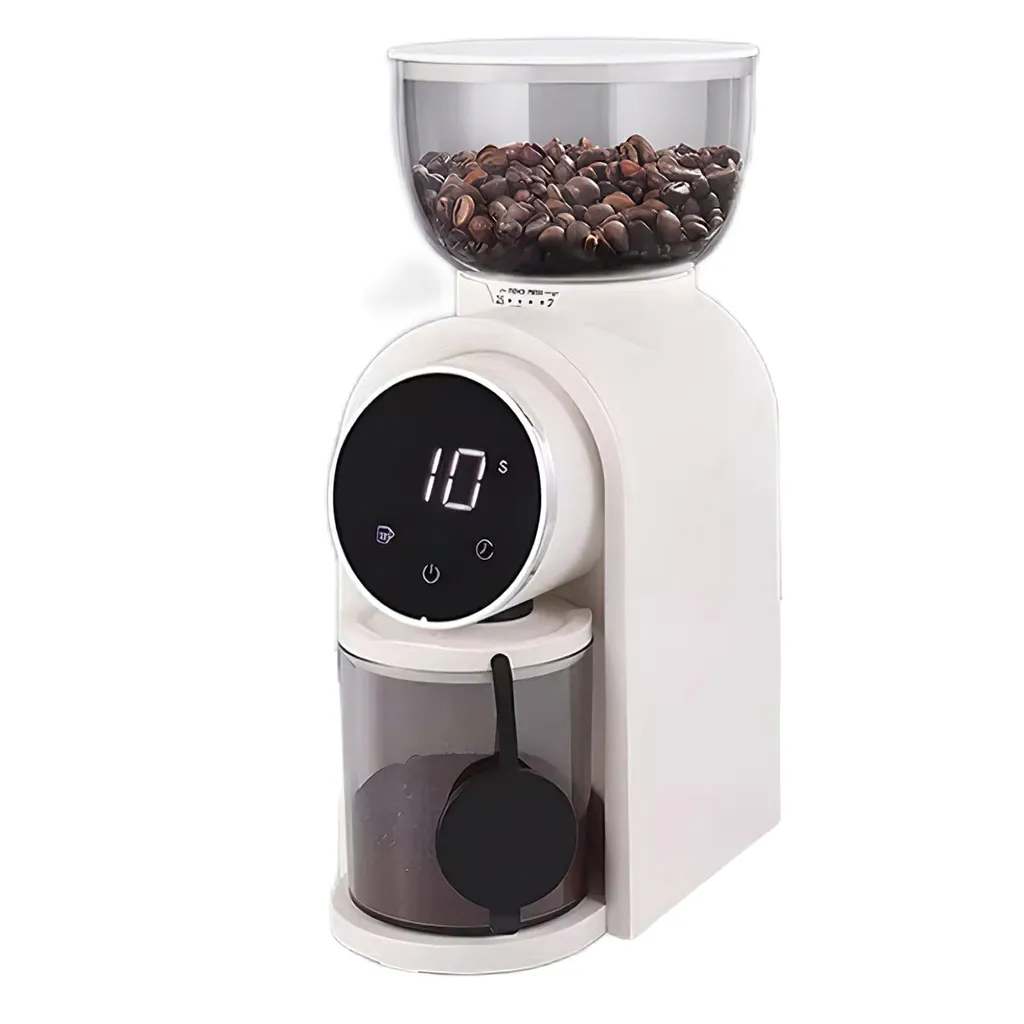 Dopwii Coffee grinder, electric coffee grinder with stainless steel grinding core, 250g bean capacity, 150W, 25 grind settings, LED display