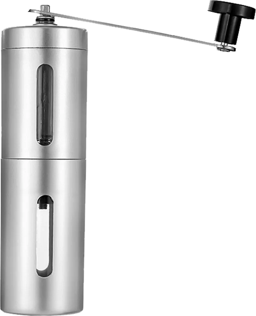 Homedvery Stainless steel coffee grinder, hand-cranked grinder, adjustable thickness, manual grinding tool for coffee, nuts, spices