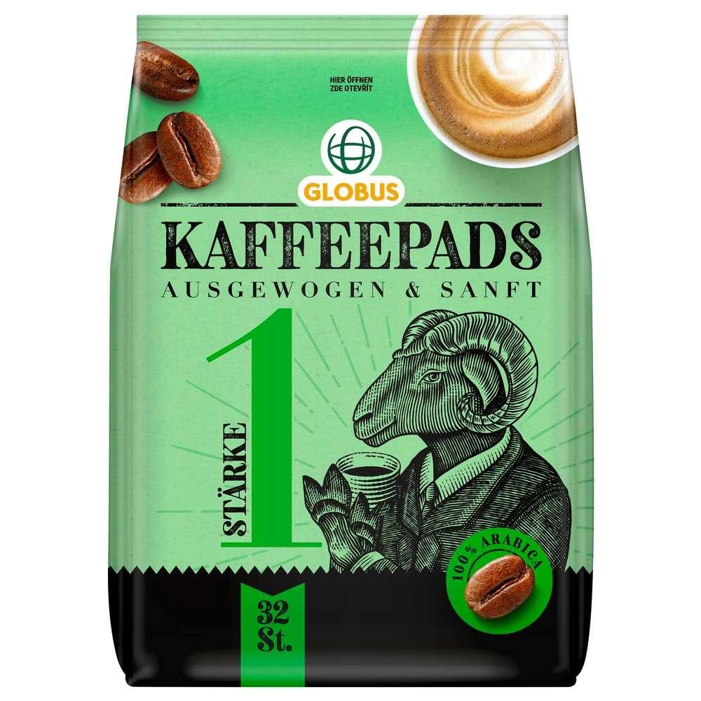 GLOBUS Coffee pods strength 1, balanced and smooth