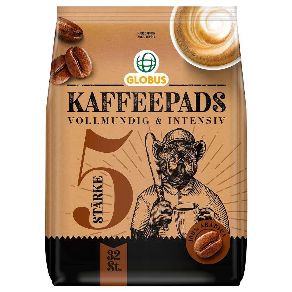 GLOBUS Coffee pods strength 5, full-bodied and intense