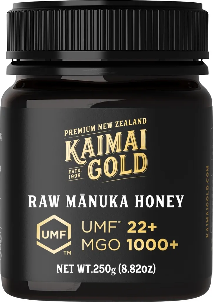 Kaimai Gold MGO 1000+ / UMF 22+ Manuka Honey * 250g Premium Monofloral UMF® Certified New Zealand Manuka Honey * 800 820 829 830 850 1046 1122 1200