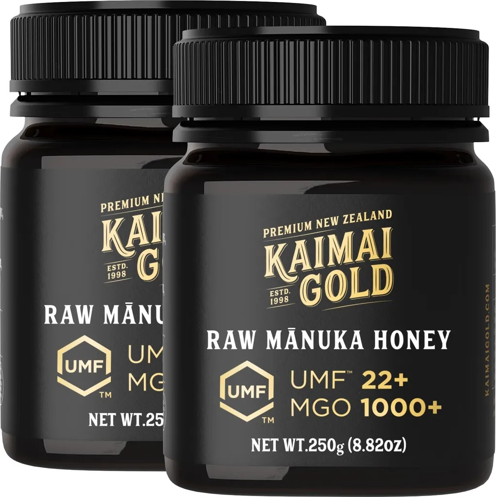 Kaimai Gold MGO 1000+ / UMF 22+ Manuka Honey * 2x 250g Premium Monofloral UMF® Certified New Zealand Manuka Honey * 800 820 829 830 850 1046 1122 1200