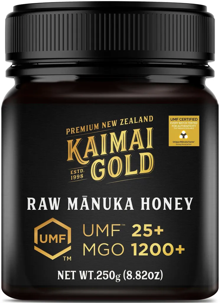 Kaimai Gold MGO 1200+ / UMF 25+ Manuka Honey * 250g Premium Monofloral UMF® Certified New Zealand Manuka Honey * 820 829 830 850 1000 1046 1122 1282
