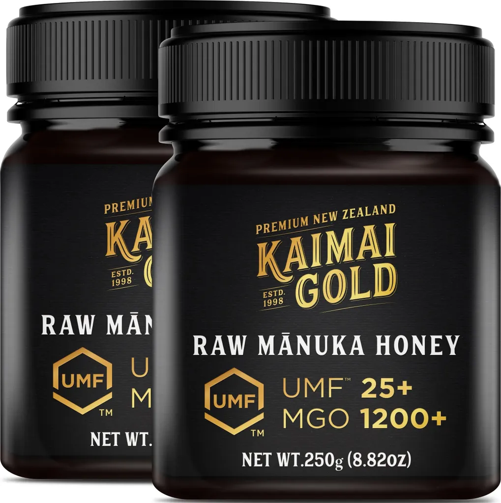 Kaimai Gold MGO 1200+ / UMF 25+ Manuka Honey * 2x 250g Premium Monofloral UMF® Certified New Zealand Manuka Honey * 820 829 830 850 1000 1046 1122 1282
