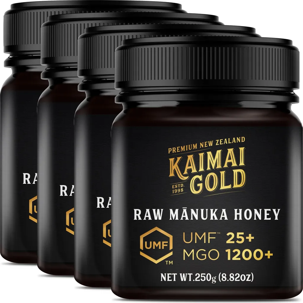 Kaimai Gold MGO 1200+ / UMF 25+ Manuka Honey * 4x 250g Premium Monofloral UMF® Certified New Zealand Manuka Honey * 820 829 830 850 1000 1046 1122 1282