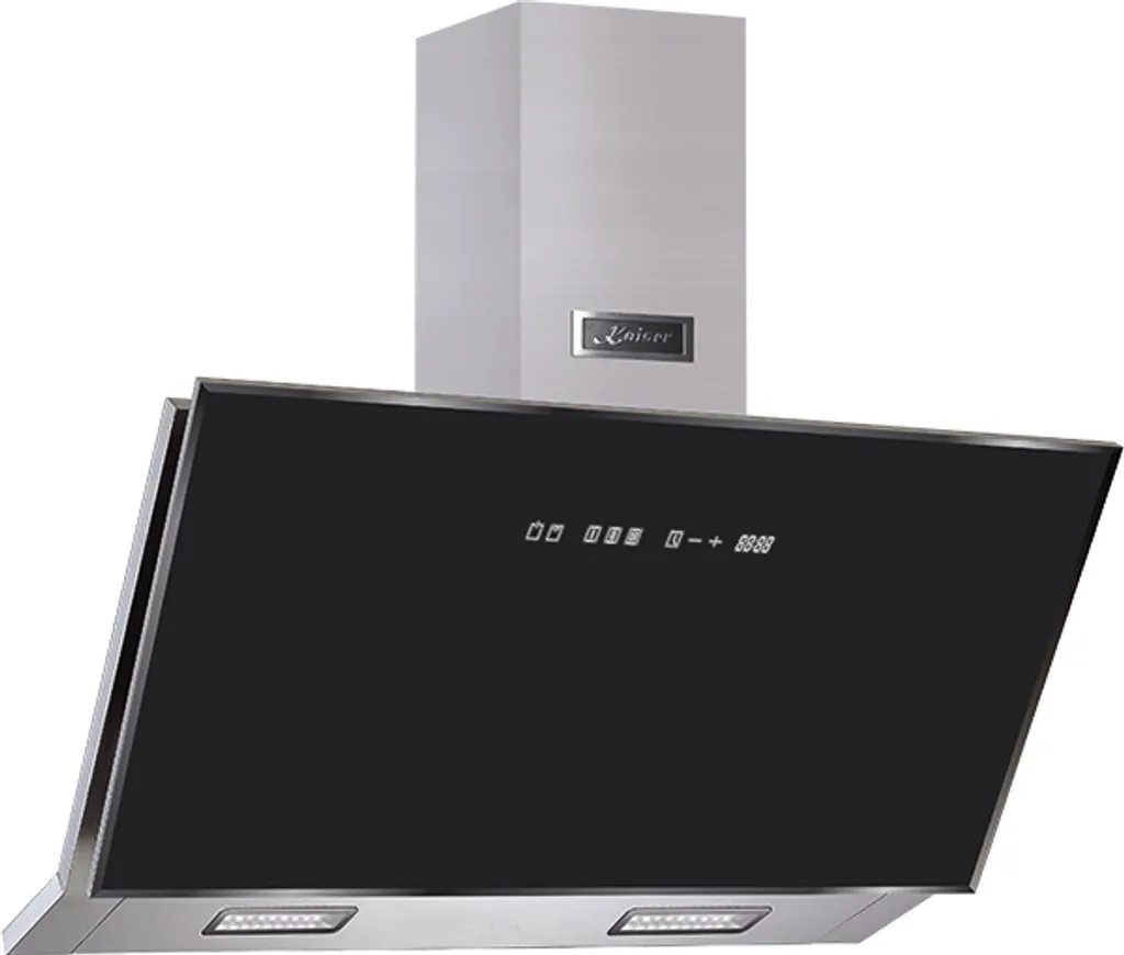 Kaiser AT 6430 ECO extractor hood 60cm head-free wall hood stainless steel black glass 1250m³/h