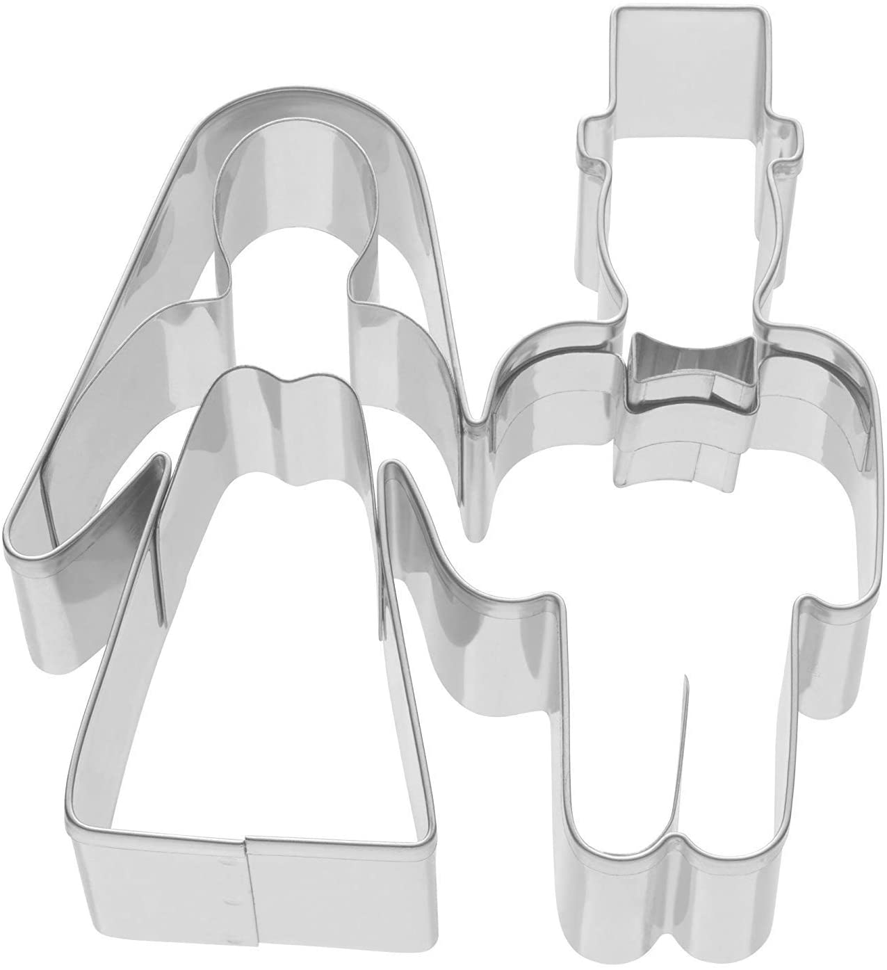 Kaiser Cookie Cutter Bridal Couple Wedding Stainless Steel Cookie Cutter for Biscuits, 8 x 7 x 2.5 cm