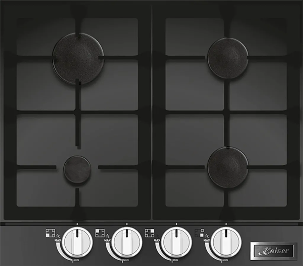 Kaiser KCG 6387 Turbo Glass Ceramic Gas Hob 60 cm 5 Burners 4.5kW WOK Gas Stove