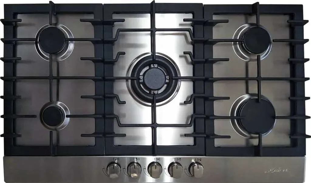 Kaiser KG 9356 Turbo Stainless Steel Gas Hob 86 cm 5 Burners 4.5kW WOK Gas Stove