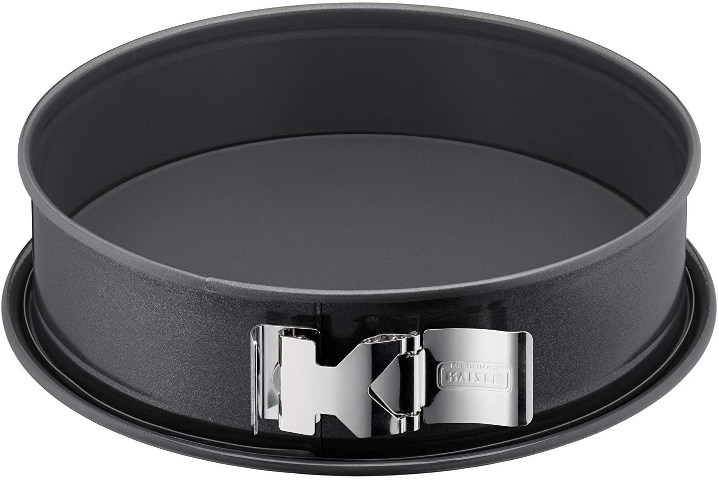 Original Kaiser La Forme Plus Springform Cake Tin 30 cm Round Flat Base Round Baking Tin SafeClick Closure Enamel Base Coated Cut Resistant Leakproof
