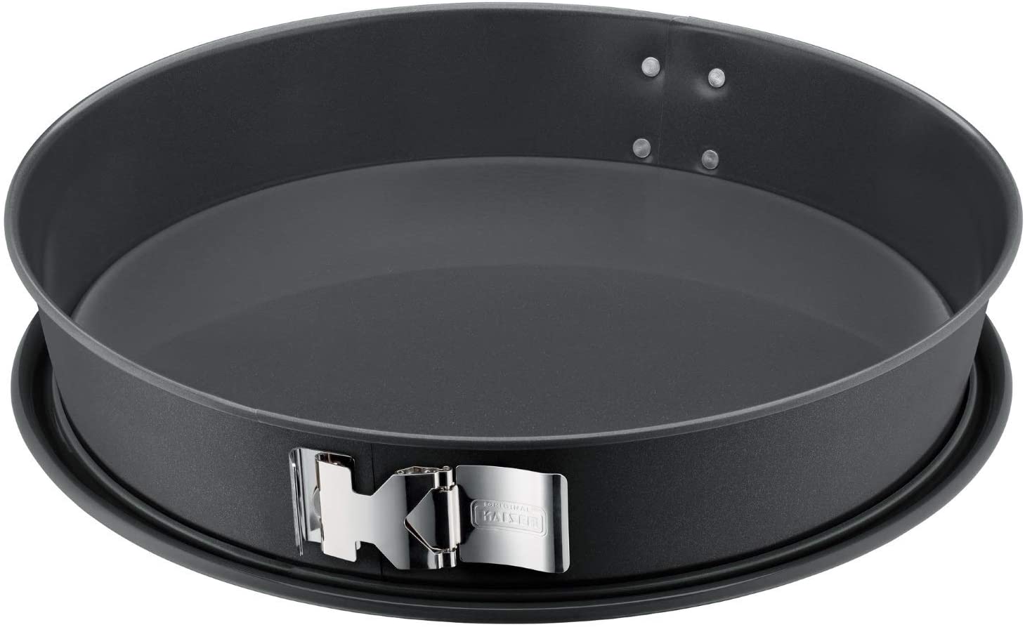 Original Kaiser La Forme Plus Springform Conical Baking Tray, 32 cm, SafeClick Closure, Round Baking Tin, Cheesecake, Enamel Base, Coated, Cut Resistant