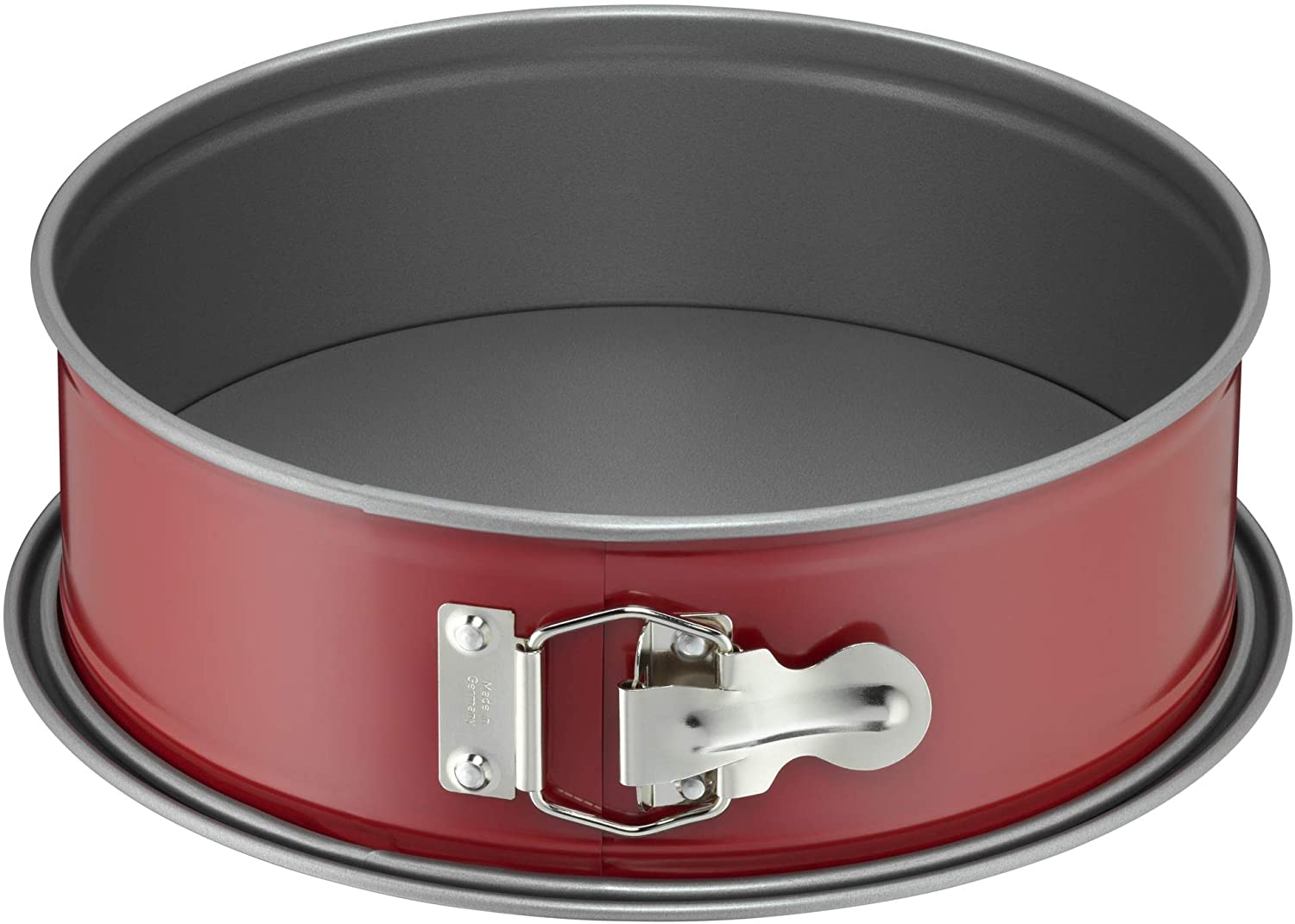 Original Kaiser Classic Plus Springform Cake Tin 24 cm with Flat Base Round Baking Tin Leak-Proof Non-Stick Red
