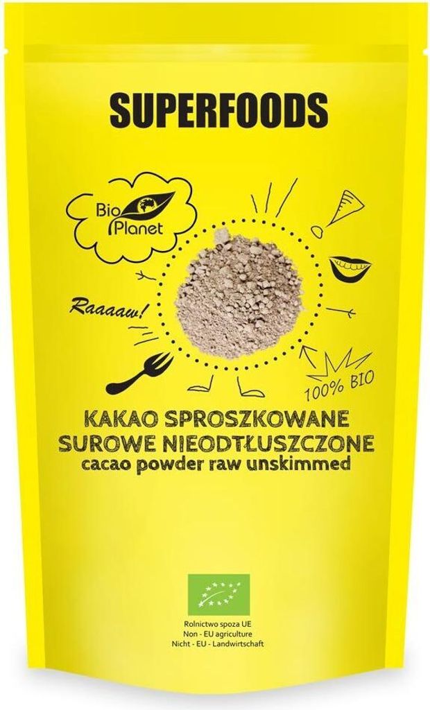 Biogo COCOA POWDER, RAW, DEHUMIDIFIED, 150 g - PLANET