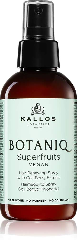 Kallos Botaniq Superfruits renewing spray with plant extracts