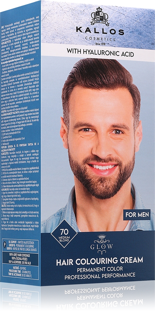 Kallos Glow Lasting Cream Colour Permanent Hair Colour for Men