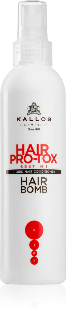 Kallos Hair Pro-Tox Hair Bomb leave-in conditioner spray to nourish and moisturize 200ml