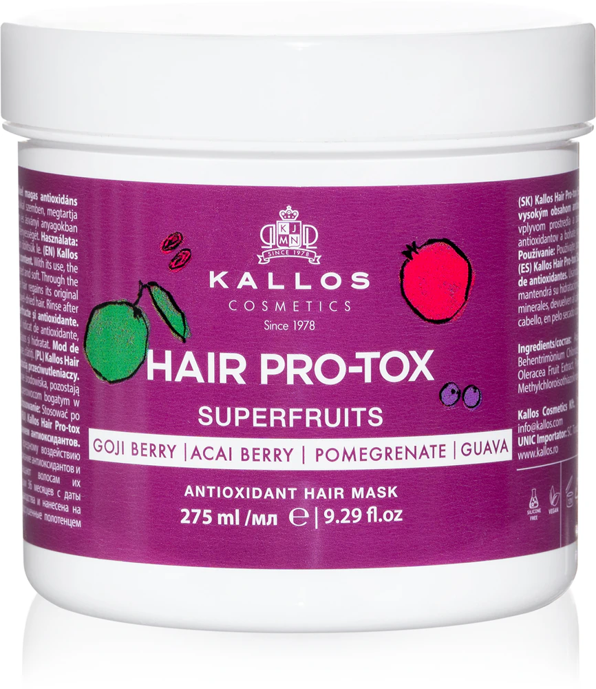 Kallos Hair Pro-Tox Superfruits Regenerating mask for damaged hair without shine
