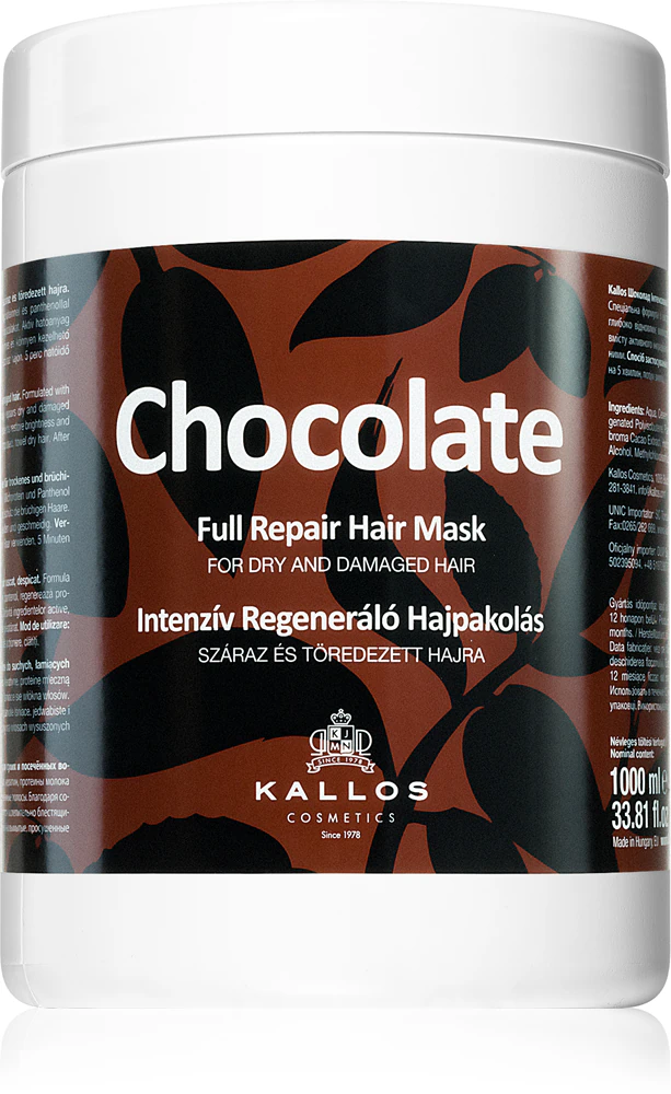 Kallos Classic Chocolate Regenerating Mask for dry and damaged hair