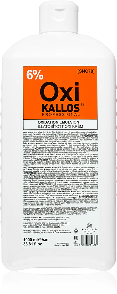 Kallos Kallos Classic Oxi Peroxide Cream 6% 1000 ml